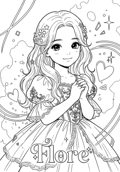 Coloriage de Flore