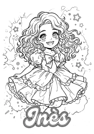 Coloriage de Inès