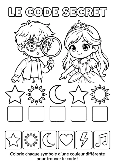 Coloriage — Le Code Secret