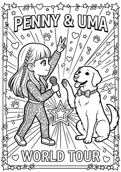 Coloriage — Penny & Uma