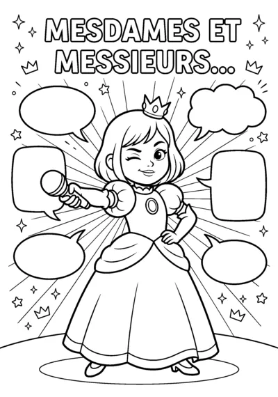 Coloriage — Mesdames et Messieurs...