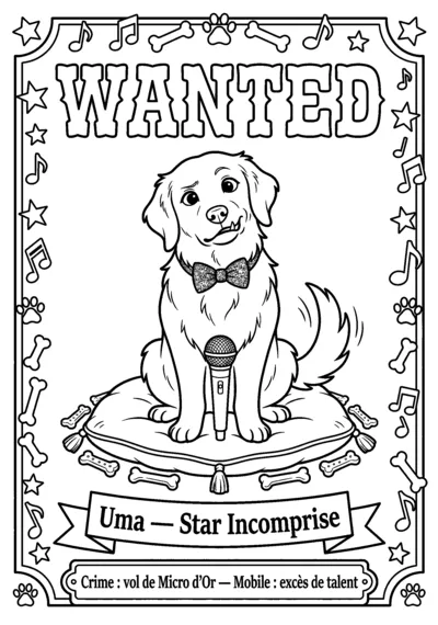Coloriage — Wanted : Uma