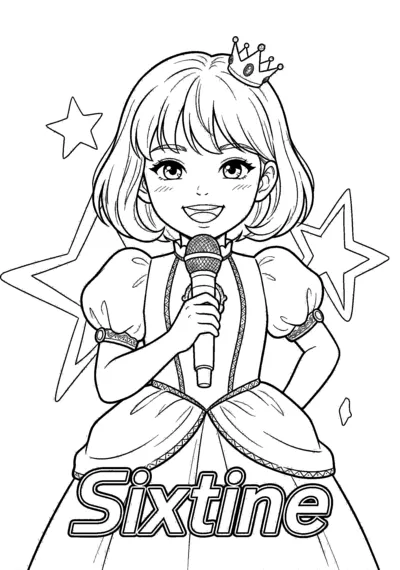 Coloriage de Sixtine